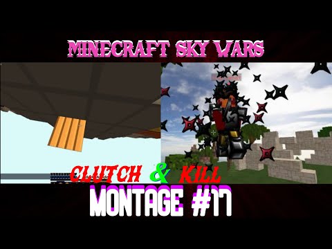 minecraft sky wars kill and clutch (montage #17)